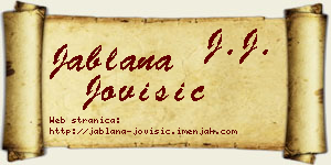 Jablana Jovišić vizit kartica